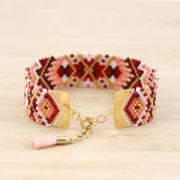 Embout tissage de perles Miyuki 11/0 exclu Perles & co 18mm Bohème Doré à l'or fin à l'or fin