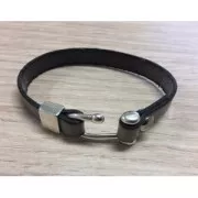 Fermoirs à visser 8 mm pour lacet 10 mm Placage Argent fin vieilli x2