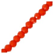 Perles rondelles facettées - rondes aplaties -3.5x3 mm Coral x36cm|raw }}