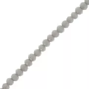 Perles rondelles facettées - rondes aplaties -3x2 mm Grey x40cm