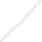Perles rondelles facettées - rondes aplaties - 4x3.5 mm White Opaque x40cm|raw }}