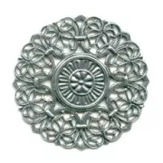 Estampe ronde 43 mm argenté vieilli x1