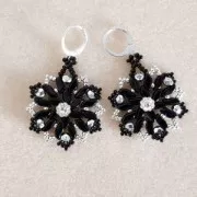 Perles en verre StormDuo 2-hole 3x7 mm Jet Hematite x50