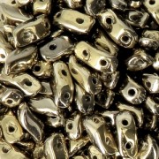 Perles en verre StormDuo 2-hole 3x7 mm Full Dorado x50|raw }}