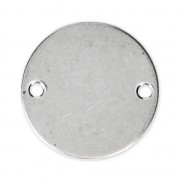 Intercalaire rond 2 trous pour bracelet 20 mm en Acier inox x1|raw }}