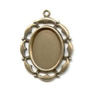 Médaillon pour cabochon 18x13 mm bronze x1