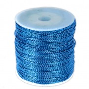 Bobine de fil polyester métallisé 1 mm Bleu x 100 m|raw }}