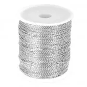 Bobine de fil polyester métallisé 1 mm Argenté x 100 m
