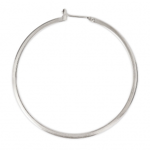 Créoles fil carré à décorer en métal 50 mm Placage argent fin x2