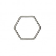 Anneaux de montage et tissage hexagone 12 mm - Argenté x25|raw }}