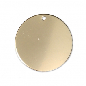 Sequin rond 18 mm - médaille à graver - Gold filled (or laminé) x1