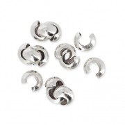 Caches perles à écraser 3 mm en Argent 925 x20