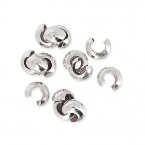Caches perles à écraser 3 mm en Argent 925 x20