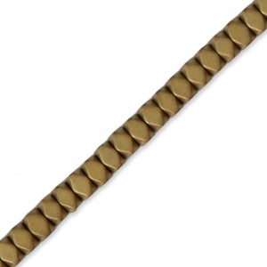 Mini rondelles facettées imitation hématite 3 mm Golden Mat x40 cm