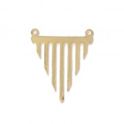 Intercalaire triangle 2 anneaux découpe laser 23x27 mm doré x1|raw }}