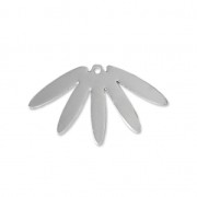 Pendentifs nénuphar découpe laser 25x14 mm - Argenté x2