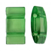 Perles synthétiques 2 trous Ovale Carrier beads 18x9 mm Green x10|raw }}