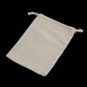 Pochon en coton pour bijoux 120x170 mm Beige x1