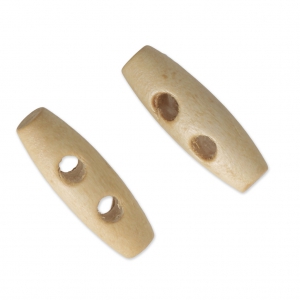 Boutons en bois style duffle-coat 29x10 mm Naturel x4