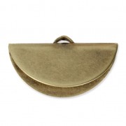 Embout pince demi-lune 28x15 mm bronze x1