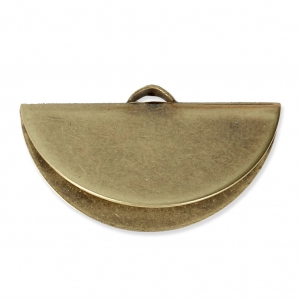 Embout pince demi-lune 28x15 mm bronze x1