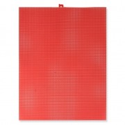 Feuille Toile Canevas Plastique à Broder et découper 26.7x34.3 cm n°7 Rouge