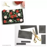 Feuille Toile Canevas Plastique à Broder et découper 26.7x34.3 cm n°7 Rouge