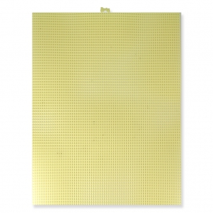 Feuille Toile Canevas Plastique à Broder et découper 26.7x34.3 cm n°7 Jaune