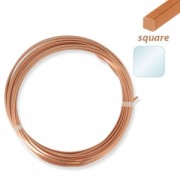 Fil de cuivre carré pour bijoux 0.8 mm anti-ternissement x6m