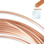 Fil de cuivre carré pour bijoux 0.8 mm anti-ternissement x6m