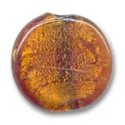 Perles plates - palets - feuille d'argent 35 mm Topaz x1