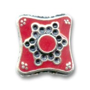 Intercalaire 2 rangs résine époxy 20x18 mm Rouge x1|raw }}