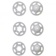 12 boutons à pression en plastique à coudre 13 mm - Transparent x1