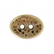 Bouton ovale martelé 14x10 mm bronze x1|raw }}