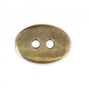 Bouton ovale martelé 14x10 mm bronze x1