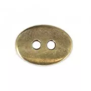 Bouton ovale martelé 14x10 mm bronze x1