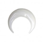 Pendentif en Nacre sans trou 18x20 mm forme demi-lune ou corne x1