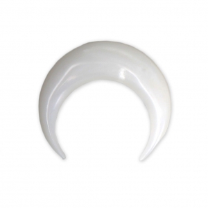 Pendentif en Nacre sans trou 18x20 mm forme demi-lune ou corne x1