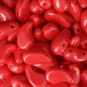 Perles en verre tchèque 2 trous Zoliduo® Right  5x8mm Red Coral x20|raw }}