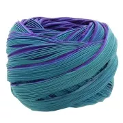 Ruban de twill soie Shibori Passion Teal x10cm
