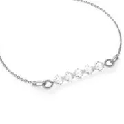 Tour de cou chaîne maille Forçat à personnaliser avec perles 44cm en Argent 925