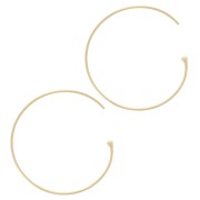 Boucles d'oreilles créoles avec boule 25 mm en Gold filled (or laminé) x2