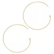 Boucles d'oreilles créoles avec boule 25 mm en Gold filled (or laminé) x2