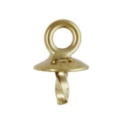 Attache pendentif pour perle ronde semi-percée 4-6 mm en Gold filled (or laminé) 