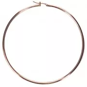 Créoles à décorer en métal 70 mm - Fil 1.9 mm - doré rose x2