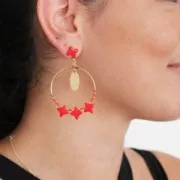 Perles en verre Star Beads par Perles & Co 11x11 mm Green Turquoise x30