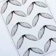 Lot de 2 Planches imprimées d'ailes de papillons pour bijoux résine dépliées Noir