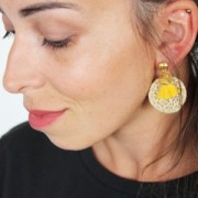 Disque en rotin 30 mm pour la création de bijoux DIY x1