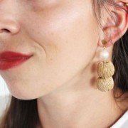 Perle en rotin 20 mm pour la création de bijoux DIY x1