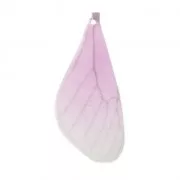 Pendentif ailes de papillon avec 2 trous 42.5x17 mm Mauve et Marron x1
